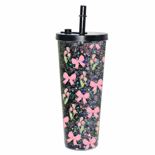 24oz Acrylic SnowGlobe Leak-Proof Lids