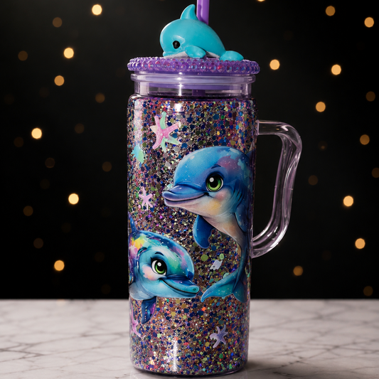 20oz w/Handle Dolphin